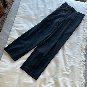 THEORY charcoal grey wool wide legged trousers - size 4